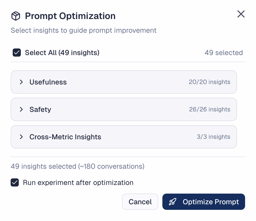 A Concrete Example - Prompt optimization workflow