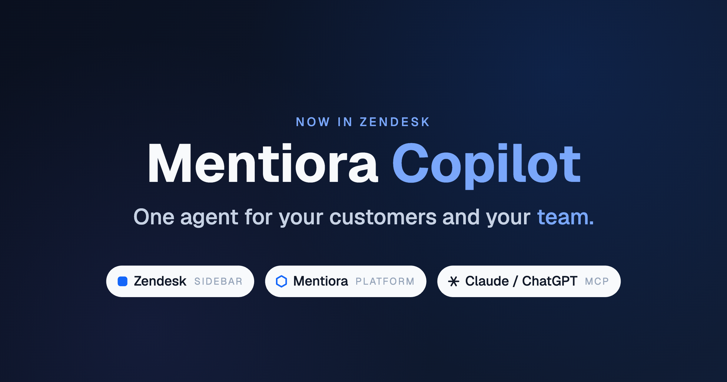 Meet Mentiora Copilot: one agent for your customers and your team